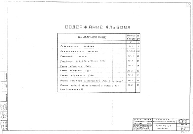 Состав альбома. Типовой проект 902-2-205Альбом 1 Указания по применению проекта