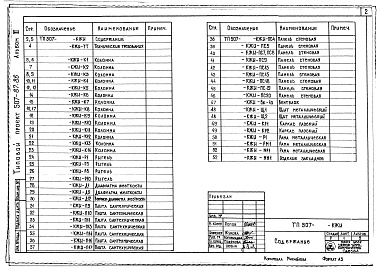 Состав альбома. Типовой проект 507-87.86Альбом 3 Строительные изделия