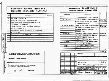 Состав альбома. Типовой проект 87-0150.87Альбом 2 Архитектурно-строительные решения ниже отм. 0.000. Отопление и вентиляция. Внутренние водопровод и канализация ниже отм. 0.000. АС.01-1, ОВ.01-1, ОВ.01-2, ОВ.01-3, ОВ.01-4, ВК.01-1
