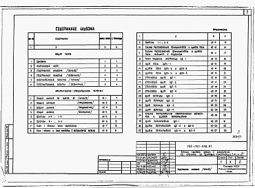 Состав альбома. Типовой проект 186-000-636.87Альбом 1 Архитетктурно-строительные чертежи, электрооборудование и газоснабжение
