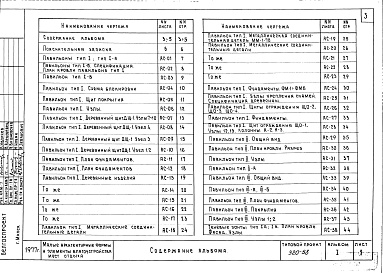 Состав альбома. Типовой проект 320-58Альбом 1. Сооружения.      