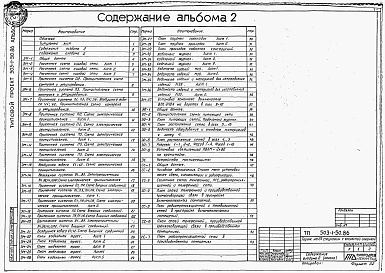 Состав альбома. Типовой проект 503-1-50.86Альбом 2 Силовое электрооборудование. Электрическое освещение. Связь и сигнализация. Отопление и вентиляция. Внутреннее водопровод и канализация. Пожарная сигнализация     