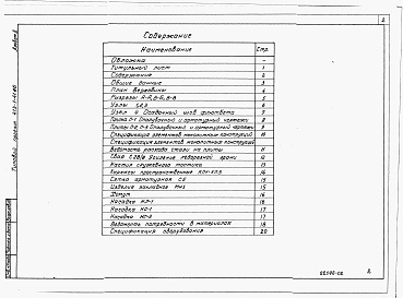 Состав альбома. Типовой проект 413-1-41.86Альбом 2 Строительные чертежи. Строительные изделия. Ведомости потребности в материалах. Спецификации оборудования.     