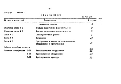 Состав альбома. Типовой проект 902-1-51Альбом 2 Сметы. Заказные спецификации