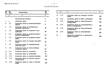 Состав альбома. Типовой проект 503-1-92.13.91Альбом 7 Сметы     