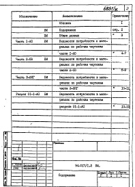 Состав альбома. Типовой проект 94-017/1.2Альбом 11 Часть 12 Ведомости потребности в материалах