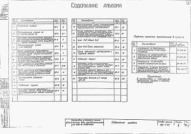Состав альбома. Типовой проект 901-3-62Альбом 4 Электротехическая часть
