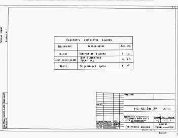 Состав альбома. Типовой проект 116-128-4м.87Альбом 6 Задание заводу-изготовителю