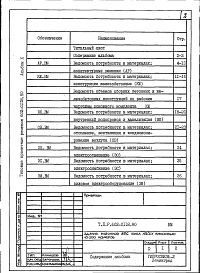 Состав альбома. Типовой проект 602-0118.90Альбом 10 Ведомости потребности в материалах
