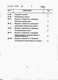 Состав альбома. Типовой проект 812-1-59.85Альбом 5 Ведомости потребности в материалах