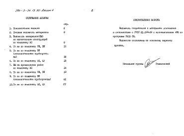 Состав альбома. Типовой проект 294-3-54.13.90Альбом 4 Ведомости потребности в материалах