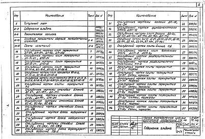 Состав альбома. Шифр ПС-143 СборныеАльбом 1 Рабочие чертежи