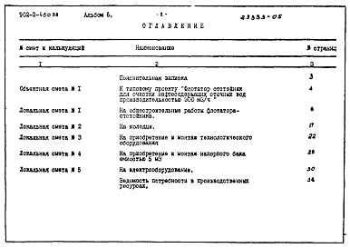 Состав альбома. Типовой проект 902-2-460.88Альбом 6 Сметы    