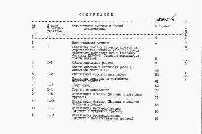 Состав альбома. Типовой проект 805-3-106.89Альбом 5. С Сметы.     