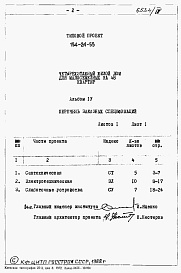 Состав альбома. Типовой проект 154-24-55Альбом 4 Заказные спецификации