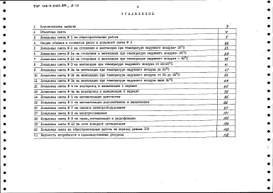 Состав альбома. Типовой проект 416-4-0122.88Альбом 9 Сметы