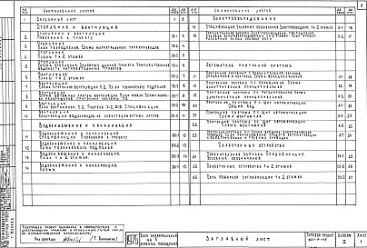 Состав альбома. Типовой проект 221-9-115Альбом 2  Санитарно-технические и электротехнические чертежи    
