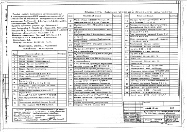 Состав альбома. Типовой проект 262-15-46Альбом 0 Материалы для привязки и чертежи нулевого цикла работ