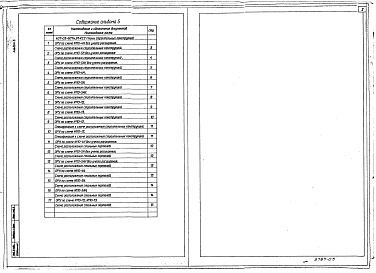 Состав альбома. Типовой проект 407-03-607м.91Альбом 5 Планы строительных конструкций