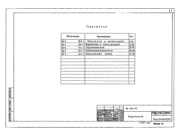 Состав альбома. Типовой проект 68-018м.86Альбом 8 СС1.1-1 Средства связи