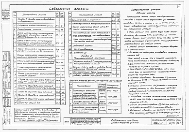 Состав альбома. Типовой проект 902-1-41Альбом 7 Электрооборудование, автоматизация и КИП. Чертежи монтажной зоны (упрощенный вариант)