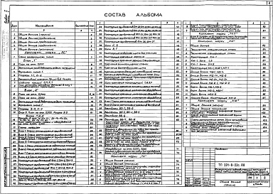 Состав альбома. Типовой проект 291-8-23с.88Альбом 1Часть 1 Архитектурно-строительные и технологические чертежи. Часть 2 Конструкция металлической ванны.    Часть 3 Конструкция монолитной железобетонной ванны    
