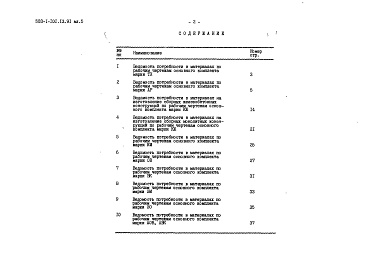 Состав альбома. Типовой проект 503-1-101.13.91Альбом 5 Ведомости потребности в материалах     