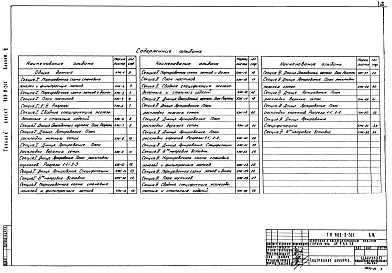 Состав альбома. Типовой проект 902-2-311Альбом 3 Строительная часть. Секции I, II и III   