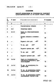 Состав альбома. Типовой проект 284-3-49.83Альбом 6 Сметы