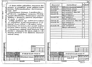 Состав альбома. Типовой проект 409-28-43.13.87Альбом 4 Автоматизация. Задание заводу-изготовителю