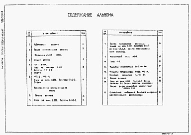 Состав альбома. Типовой проект 0901-9-16.2.87.Альбом 1 Примененный из ТП 0901-9-16.1.87 Общая пояснительная записка. Технологическая часть. Архитектурно-строительная часть. Отопление и вентиляция                 &nbs