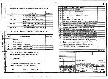 Состав альбома. Типовой проект 96-056.83Альбом 7 Часть 01-12.2 Архитектурно-строительные, сантехнические и электротехнические чертежи ниже отм.0.000 (вариант с устройством кладовых-боксов в подвале)