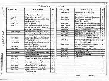 Состав альбома. Типовой проект А-II,III,IV-100-447.89Альбом 3 Строительные изделия (т.п. A-II, III, IV-100-448.89).    