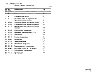 Состав альбома. Типовой проект У.503-3-32.92Альбом 6 Сметы. Ведомости потребности в материалах