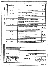 Состав альбома. Типовой проект 254-9-108с.85Альбом 3 Ведомость потребности в материалах