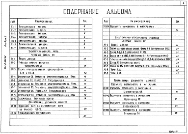 Состав альбома. Типовой проект 407-3-503.88Альбом 1 Пояснительная записка. Электротехническая и архитектурно-строительная части. Спецификация оборудования. Ведомости потребности в материалах.    