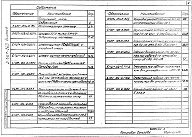 Состав альбома. Серия 5.407-103 УстановкаВыпуск 0 Материалы для проектирования