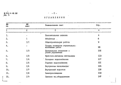 Состав альбома. Типовой проект 251-4-48.86Альбом 5 Сметы