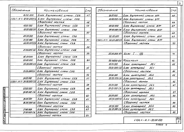 Состав альбома. Серия 1.134.1-11 БлокиВыпуск 1 Блоки толщиной 20 см. Материалы для проектирования и рабочие чертежи