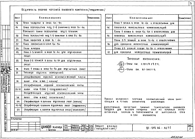 Состав альбома. Типовой проект 81-014.84Альбом 3 Архитектурно-строительные решения выше отм. 0.000. 81-014.84-АС.1-1