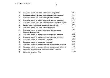 Состав альбома. Типовой проект 254-5-36.86Альбом 3 Сметы часть 1 (базисные цены)