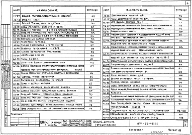 Состав альбома. Типовой проект 274-32-45.86Альбом 1 Архитектурно-строительные решения. Технология. 