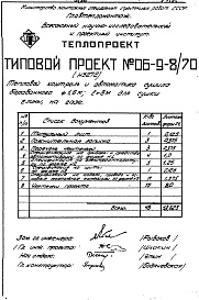 Состав альбома. Типовой проект 406-9-8/70Альбом 2 Тепловой контроль и автоматика Н5272