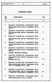 Состав альбома. Типовой проект 184-000-376.86Альбом 3 Ведомости потребности в материалах