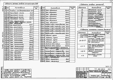 Состав альбома. Типовой проект 409-29-61Альбом 4 Электротехническая часть      
