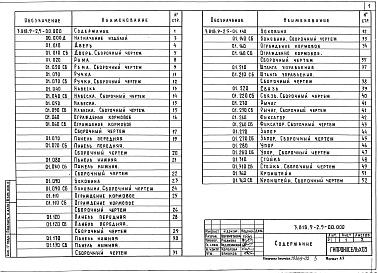 Состав альбома. Серия 3.818.9-2 ТехнологическиеВыпуск 5 Стальные технологические изделия для свиноводческих зданий