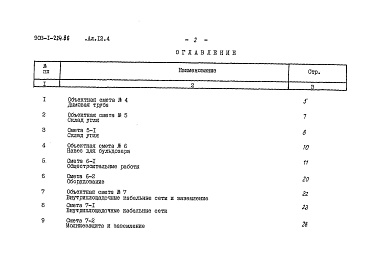 Состав альбома. Типовой проект Альбом 12.4 Сметы. Генеральный план. Инженерные сети
