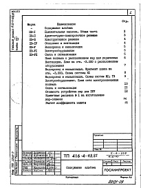 Состав альбома. Типовой проект 416-4-118.87Альбом 8 Проектная документация на перевод помещений технического подвала в режим ПРУ