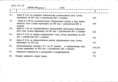 Состав альбома. Типовой проект 264-19-25Альбом 8 Смета к варианту проекта с устройством ПРУ в подвале здания Часть 2