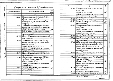 Состав альбома. Типовй проект 407-03-331.83Альбом 2 Строительная часть